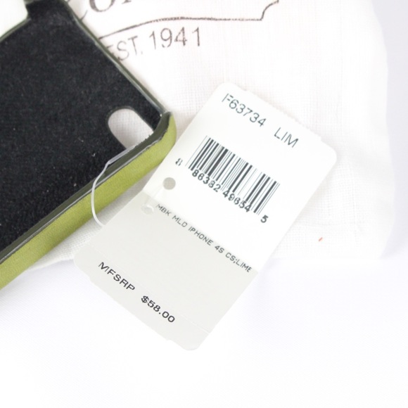 NWT Coach like green iPhone 4s cell phone case - Picture 4 of 4